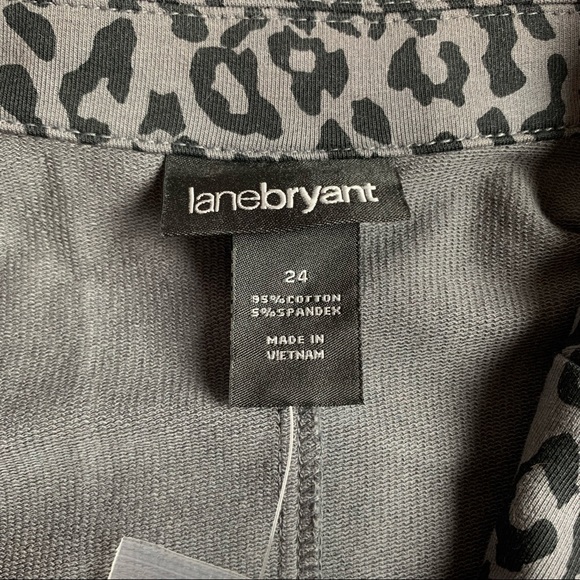 Lane Bryant Blazer Size 24 Gray Leopard Print NWT - Picture 8 of 8